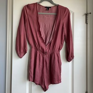 Forever 21 button down detail romper